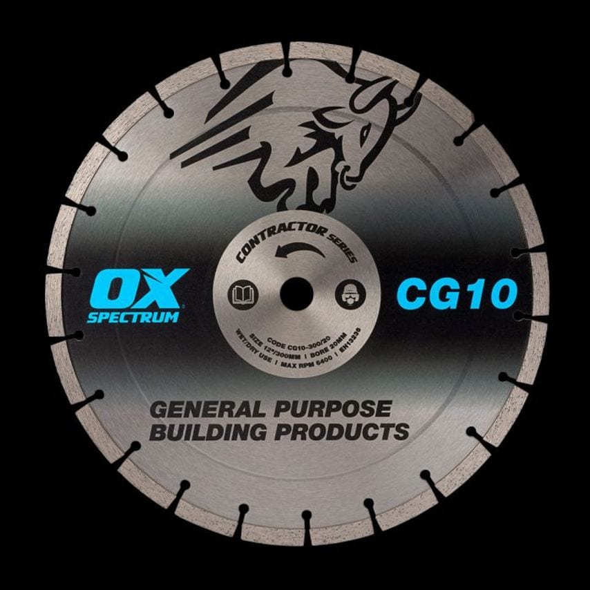 OX Spectrum Contractor Diamond Blade 10mm General Purpose 230/22.23mm