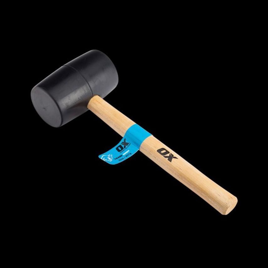 OX Trade Black Rubber Mallet 24oz/680g