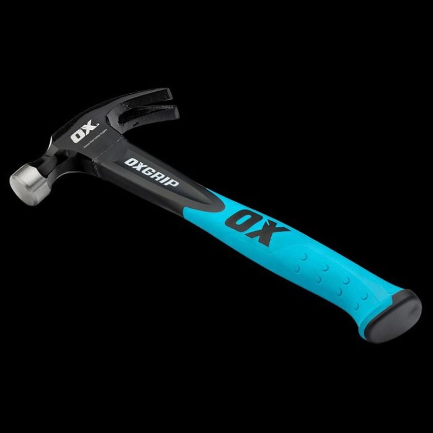 OX Trade Fibreglass Handle Claw Hammer 16oz/450g