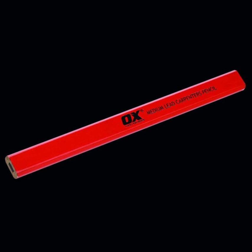 OX Trade Medium Red Carpenters Pencils Pack of 10 OX T022910