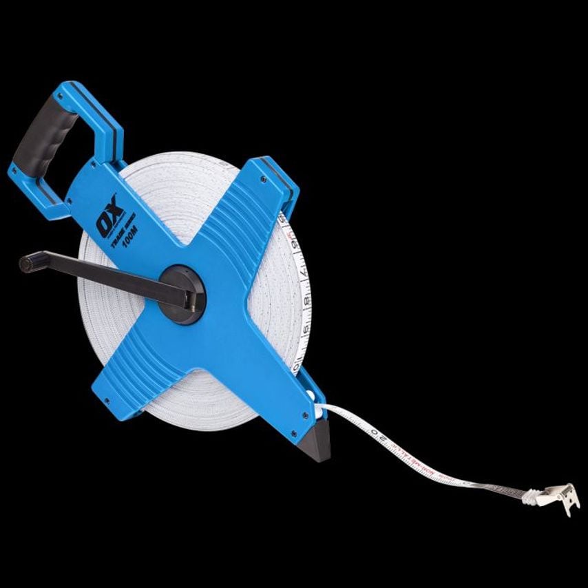 OX Trade Open Reel Tape Measure 100m/330Feet OX T023510