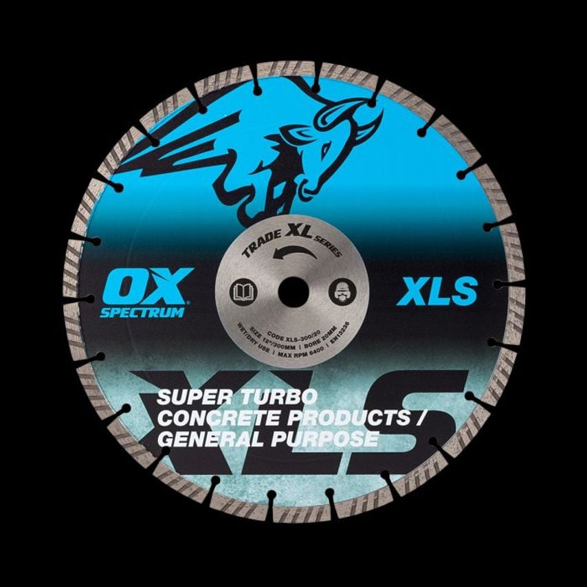 OX Trade XL Super Turbo Segmented Diamond Blade Concrete & GP 115/22.23mm