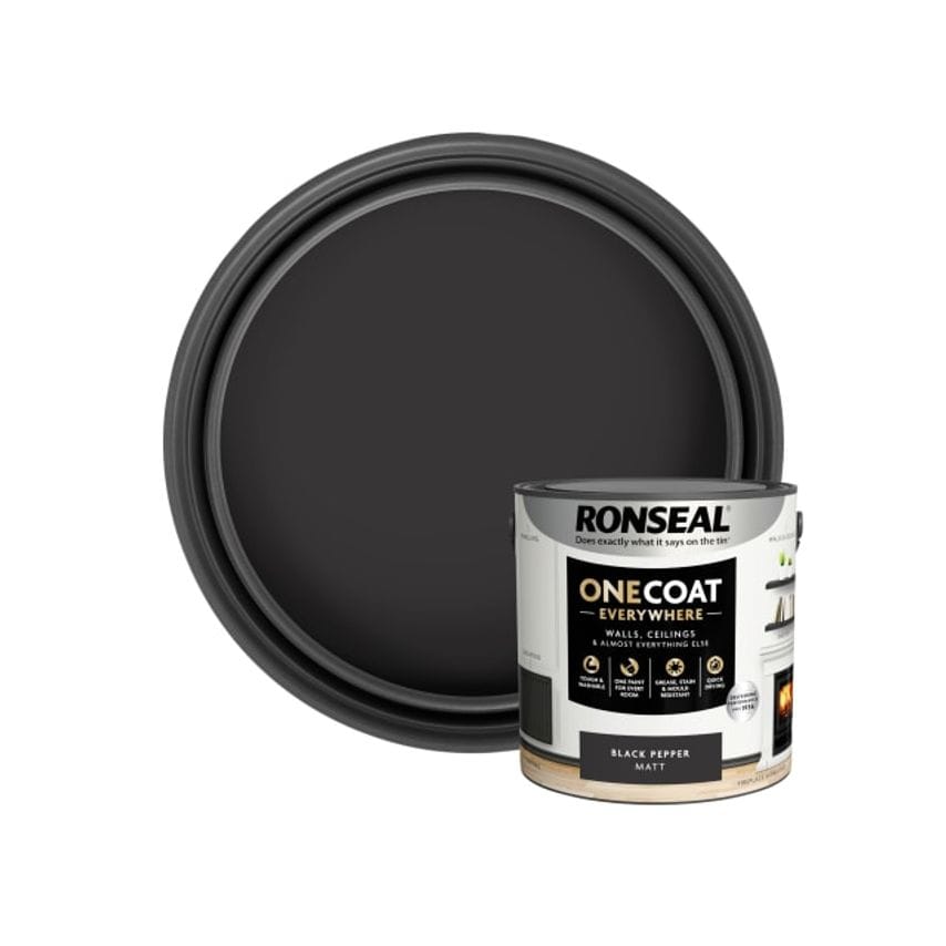 One Coat Everywhere Interior Paint Black Pepper Matt 2.5L