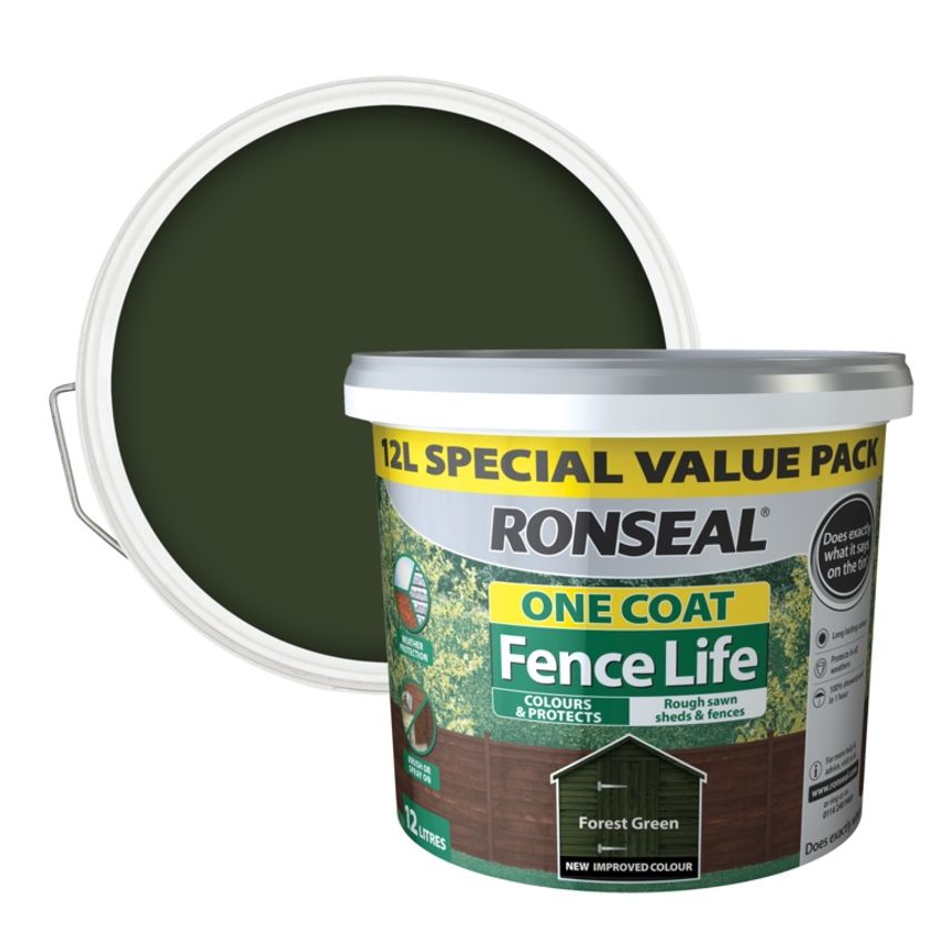One Coat Fence Life 12L Forest Green