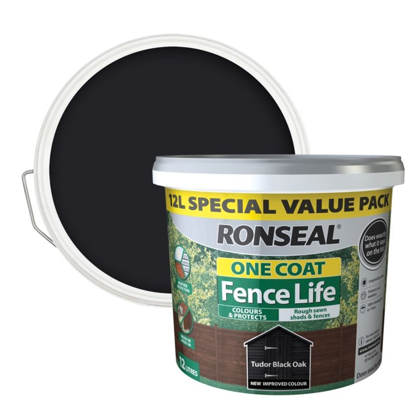 One Coat Fence Life 12L Tudor Black Oak