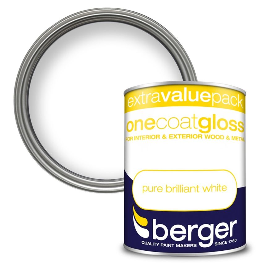 One Coat Gloss 1.25L Pure Brilliant White
