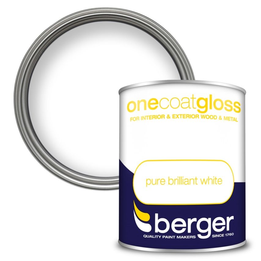One Coat Gloss 750ml Pure Brilliant White