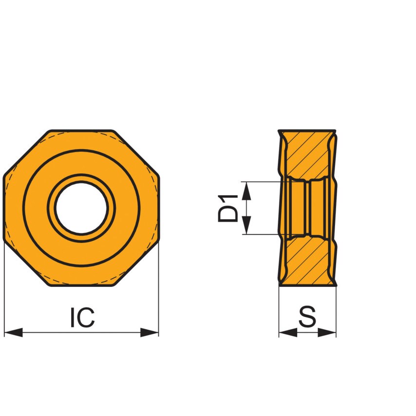 Onmx 060508SR-F M9340 ON06 43 Face Milling Insert