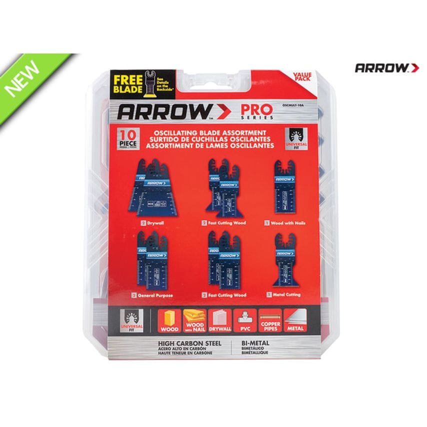 Oscillating Multi-Tool Blade Assortment Set 10 Piece