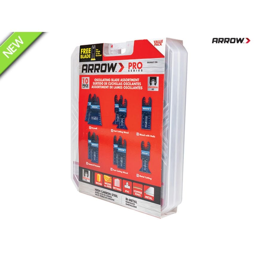 Oscillating Multi-Tool Blade Assortment Set 10 Piece