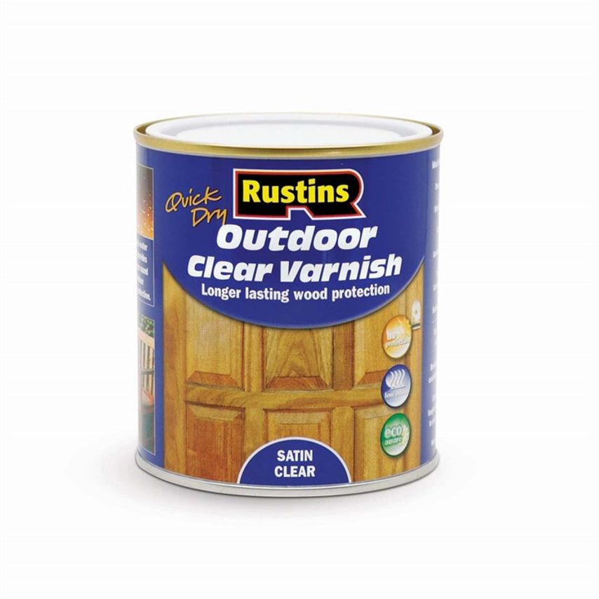 Outdoor Clear Varnish Satin 500ml (EAVS500)