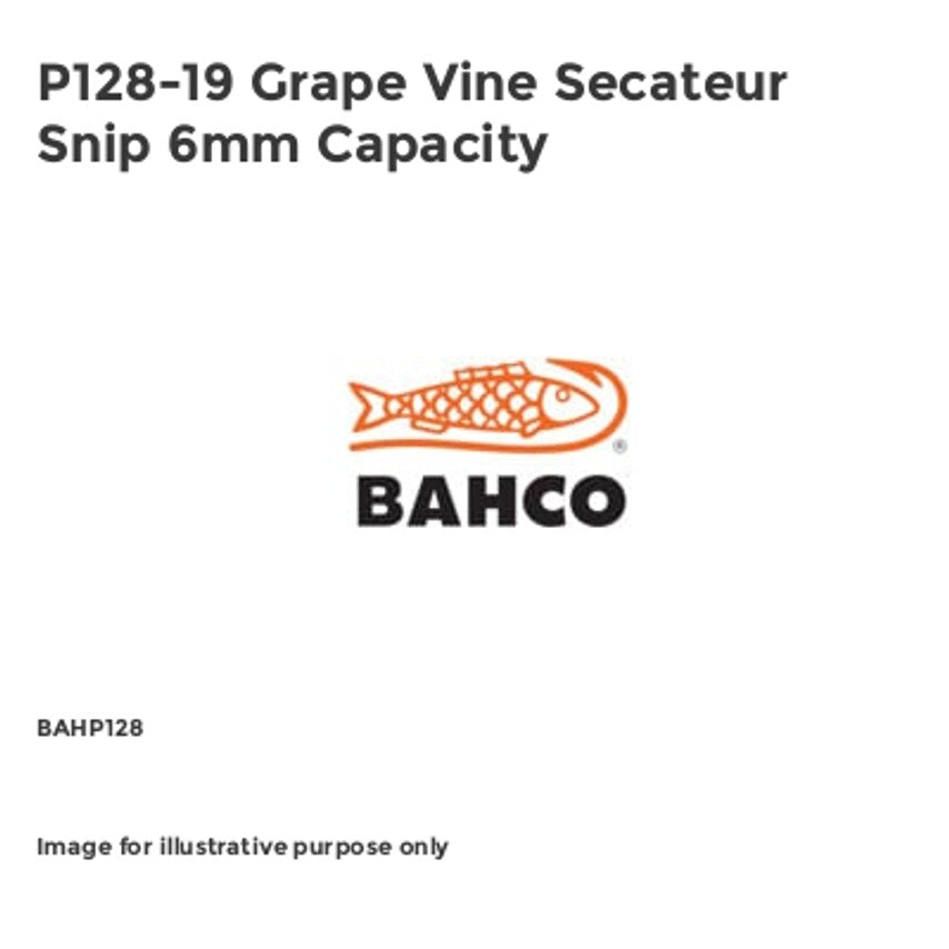 P128-19 Grape Vine Secateur Snip 6mm Capacity BAHP128