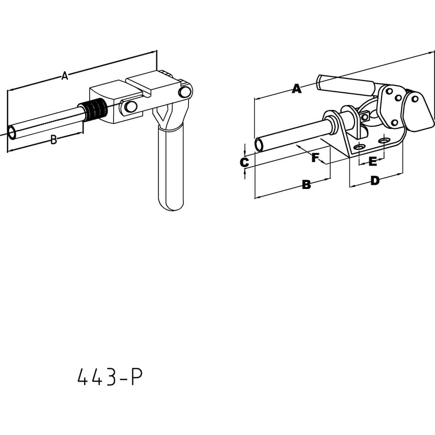 P386-90 Base Mounted Push Pull Clamp