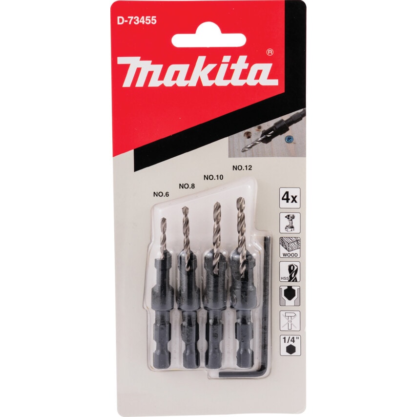 P-519544 Piece Quick Change Countersink Set