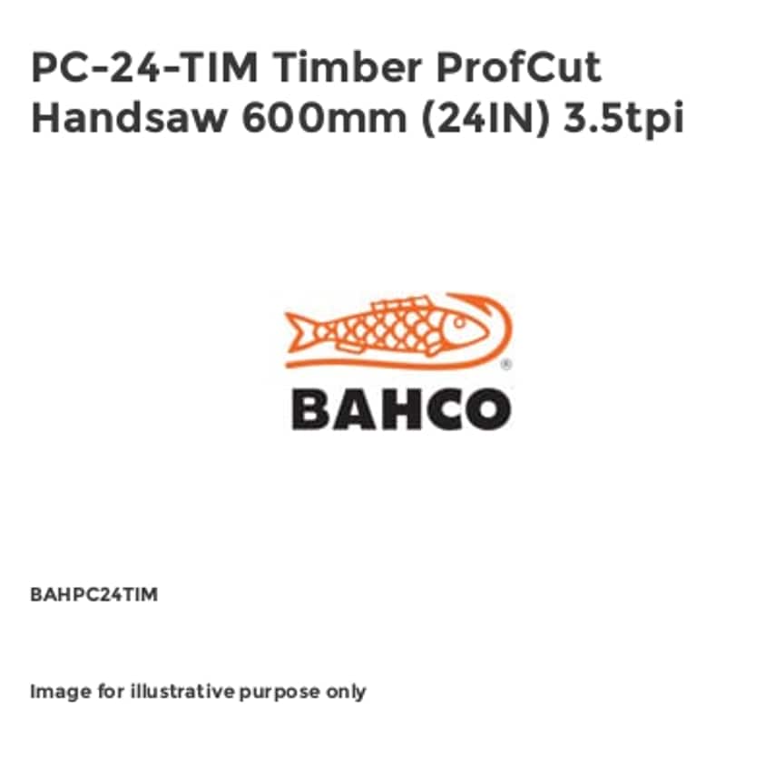 PC-24-TIM Timber ProfCut Handsaw 600mm (24IN) 3.5tpi BAHPC24TIM