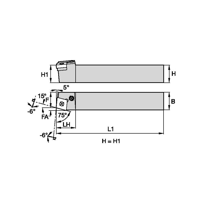 PCBNR3232P16 P Clamping Holder W32, 0MM L170