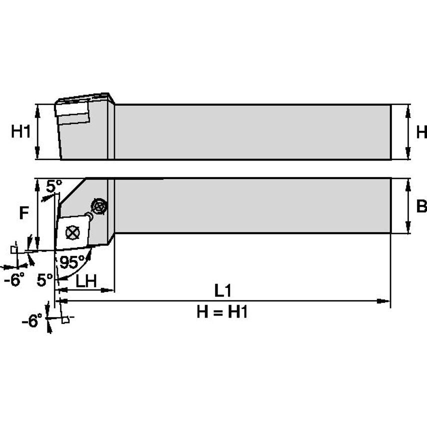 PCLNR3225P19 P Clamping Holder W25, 0MM L170