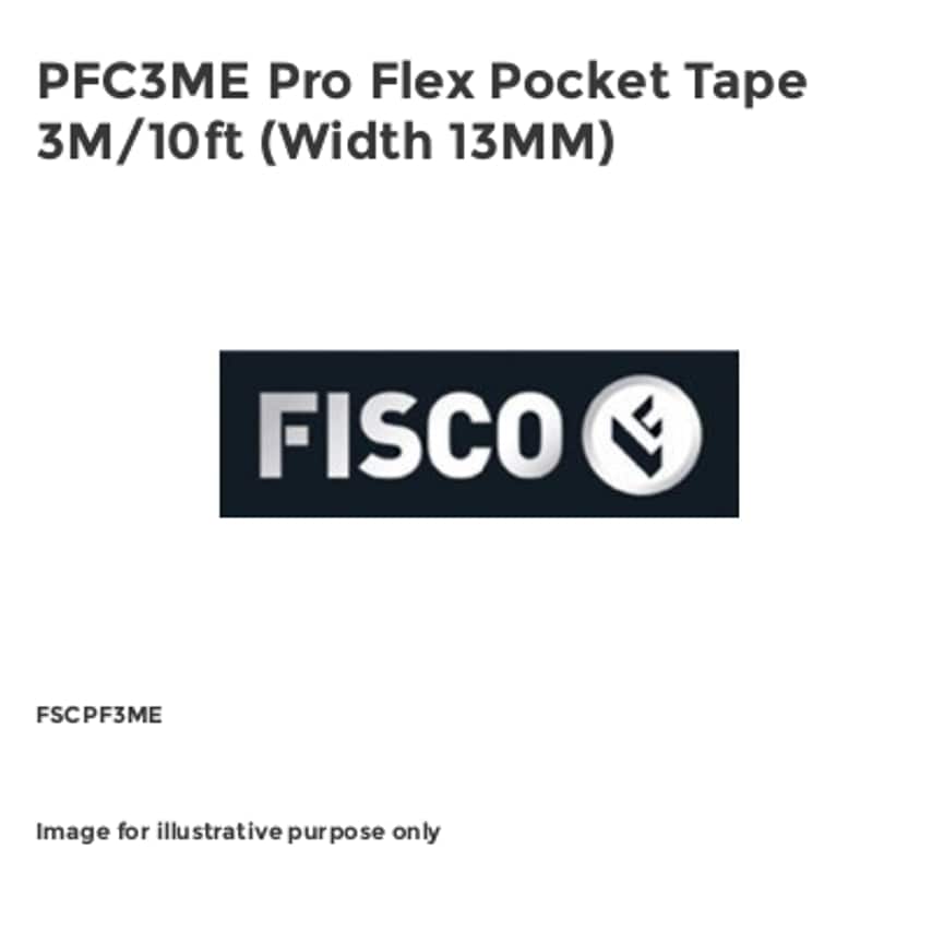 PFC3ME Pro Flex Pocket Tape 3M/10ft (Width 13MM)