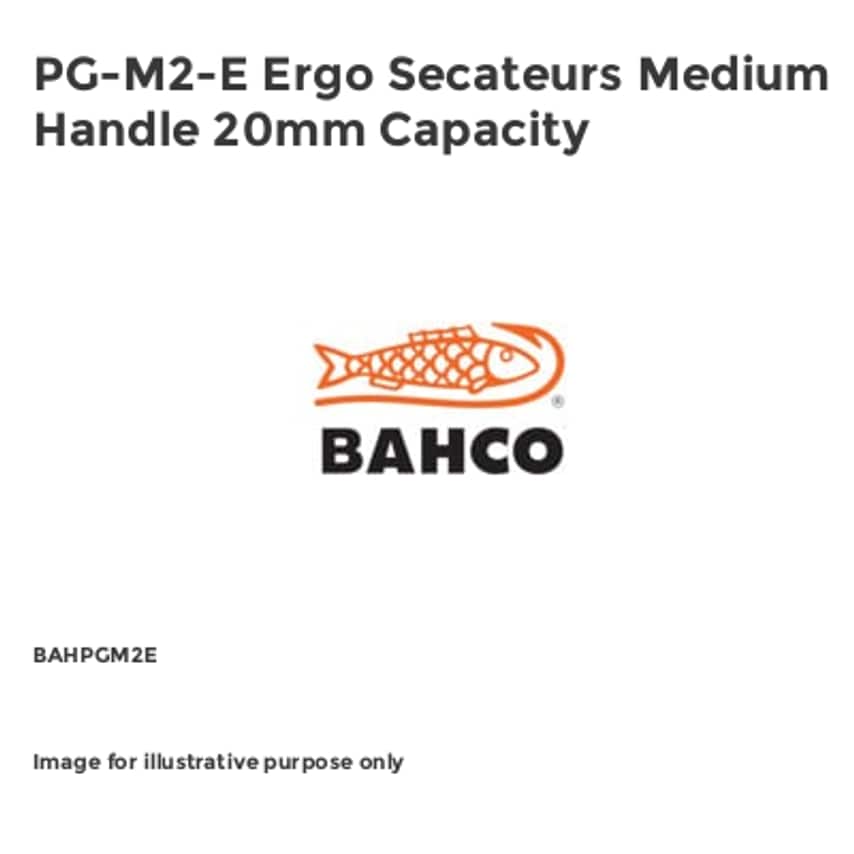 PG-M2-E Ergo Secateurs Medium Handle 20mm Capacity BAHPGM2E