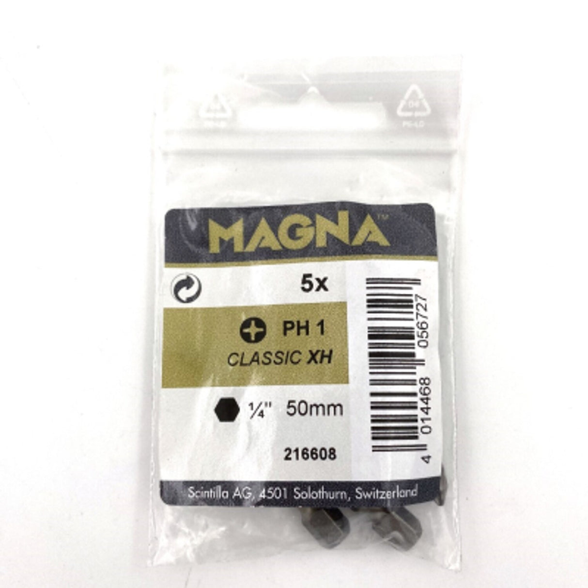 PH1 x 50mm Extra Hard 1/4in Hex Screwdriver Bit