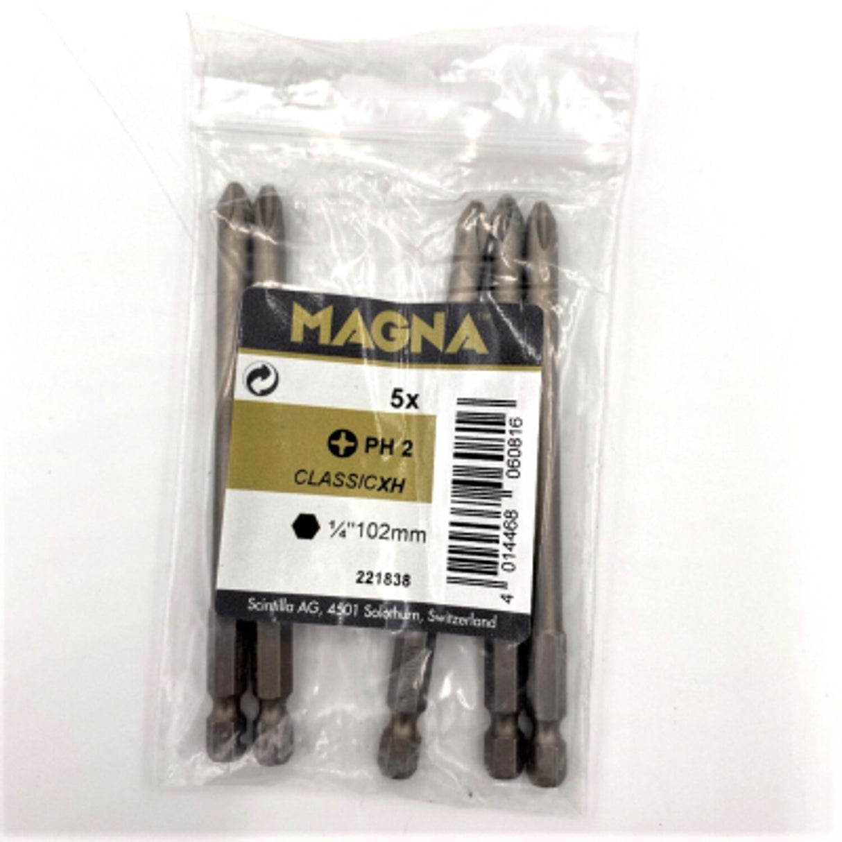 PH2 x 102mm Extra Hard 1/4in Hex Screwdriver Bit