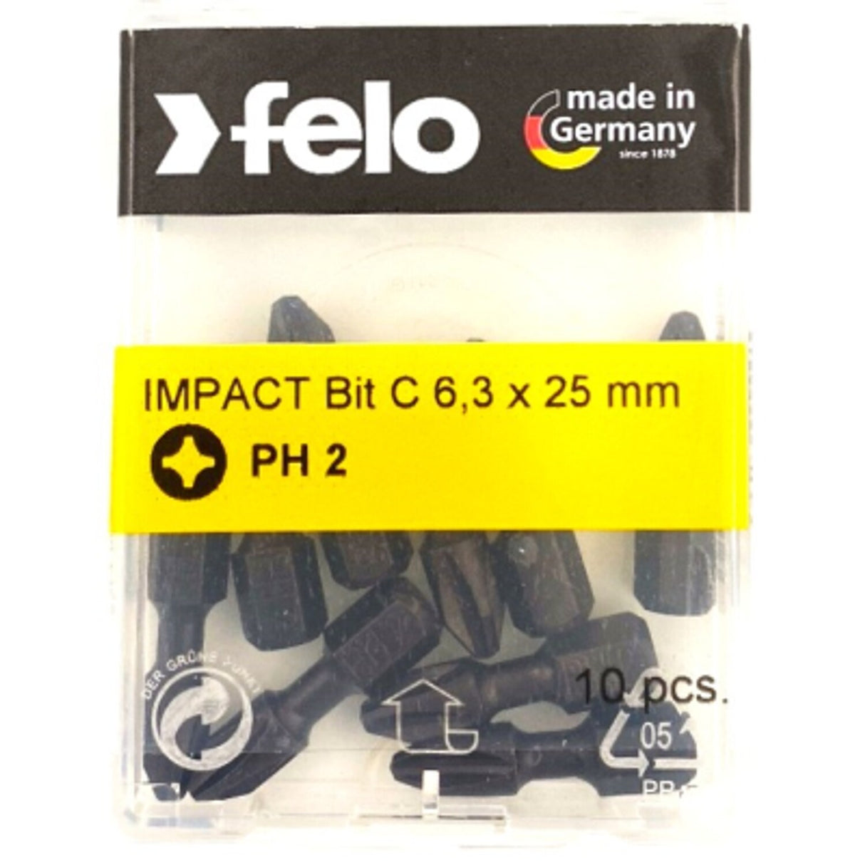 PH2 x 25mm Impact Screwdriver Bit (Box of 10)