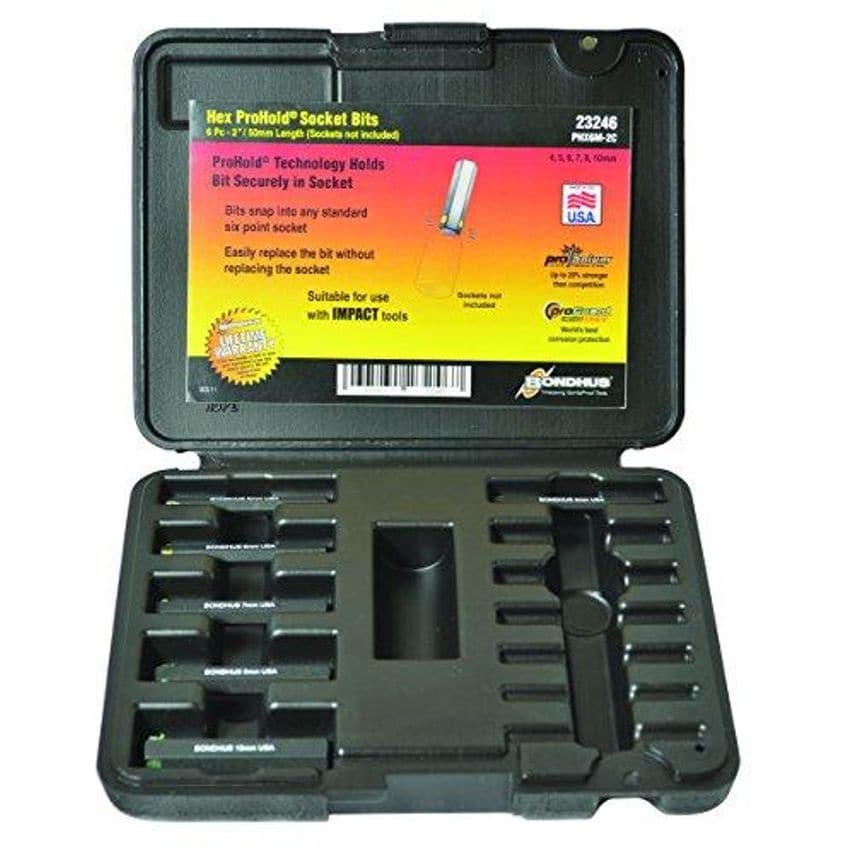 PHX6M-2C Hex Inhex Socket Bit Set6 Piece Metric 2", 23246