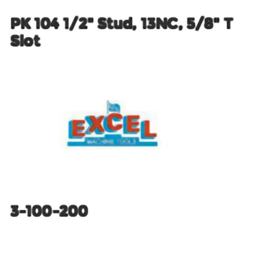 PK 103 3/8" Stud 16NC, 1/2" T Slot