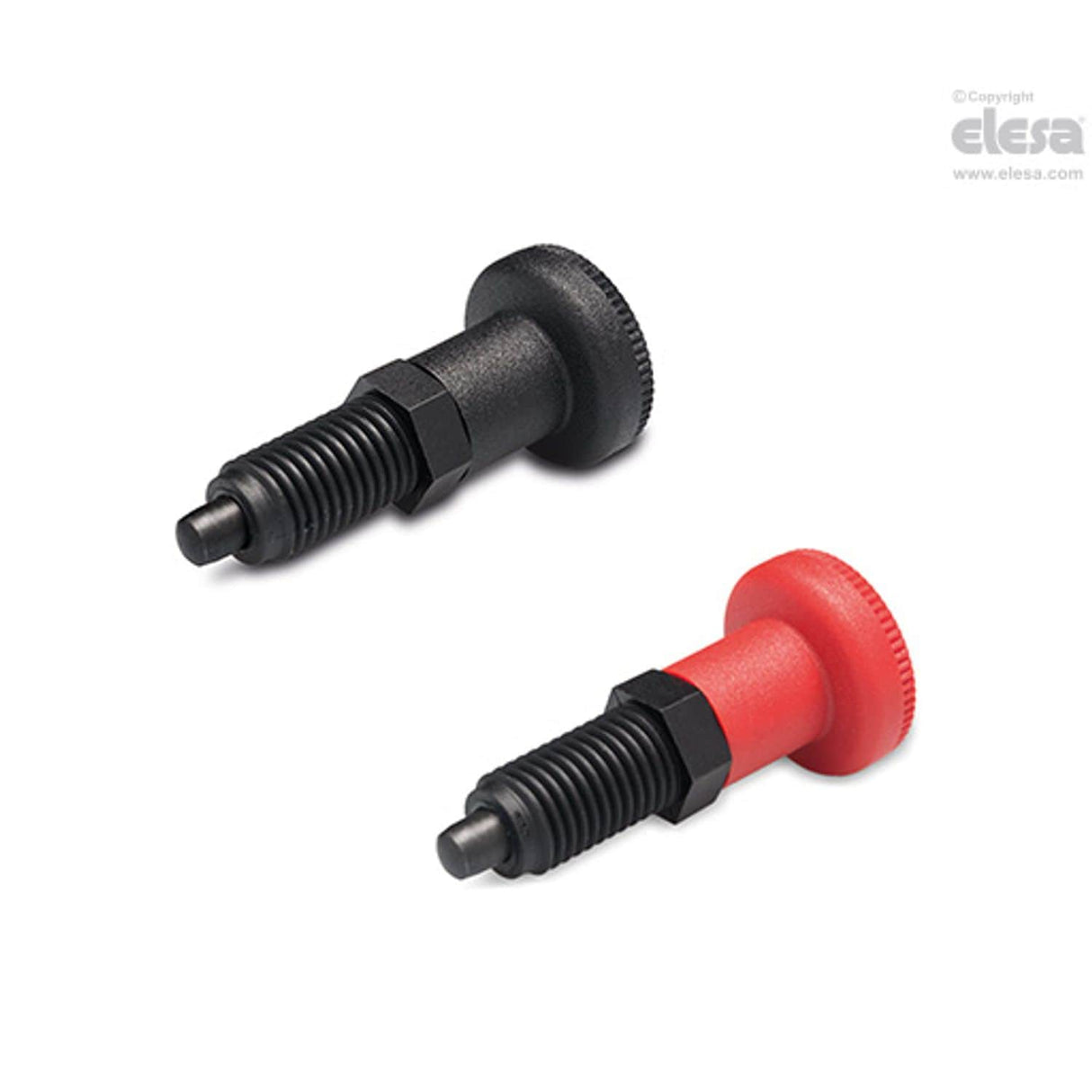 PMT100 Indexing plungers SUPER-technopolymer body Black-oxide steel plunger without locking nut PMT.100-6-M12x1,5-A