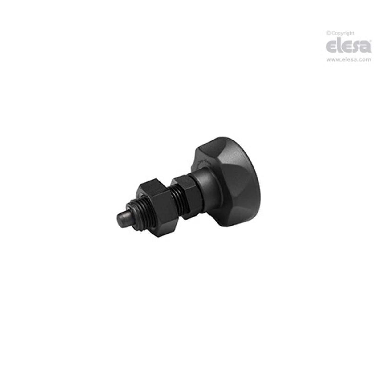 PMT110 Indexing plungers SUPER-technopolymer body Black-oxide steel plunger with locking nut PMT.110-10-M20x1,5-AK