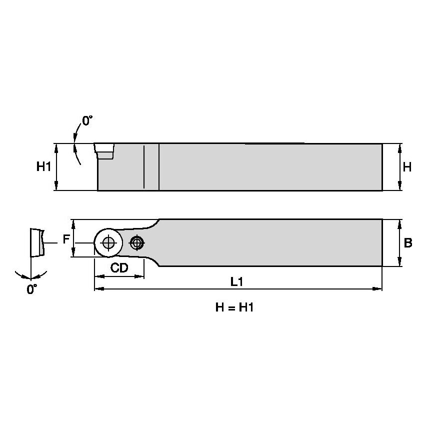 PRCCN2525M08H1 Fix-Perfect Holder W25, 0MM L15