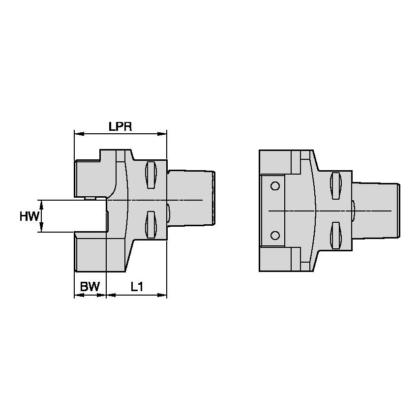 PSC63ETAN16 PSC63 Square Shank Adapter Radial
