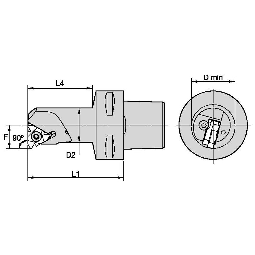 PSC63S18ELSEL16 PSC63 Laydown Threading LH 90