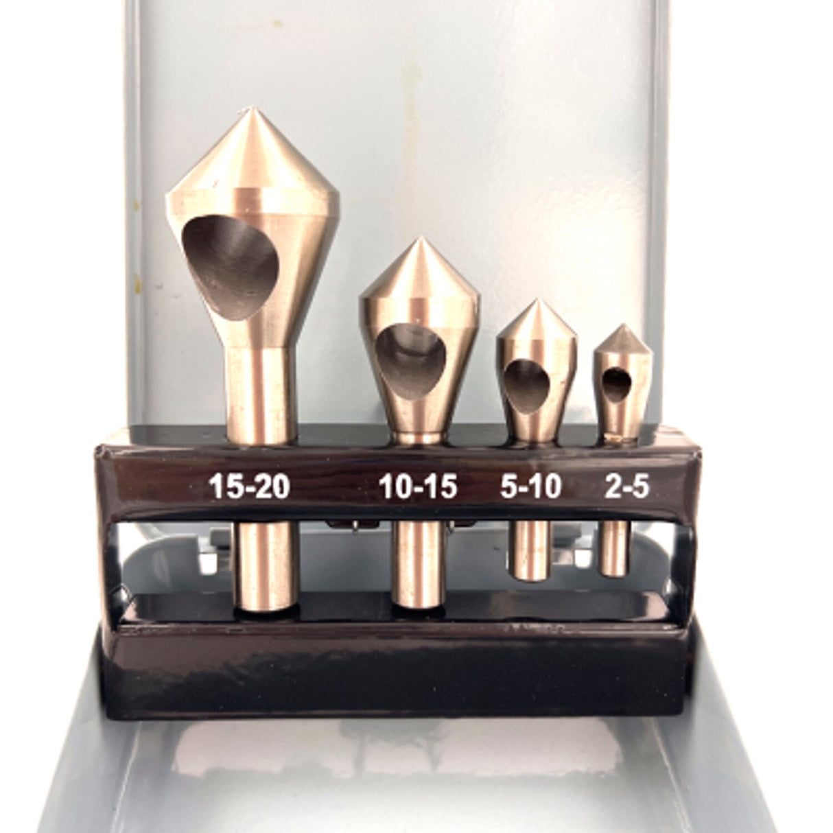 PTI 4 PieceGrooved Taper Deburring Countersink Set