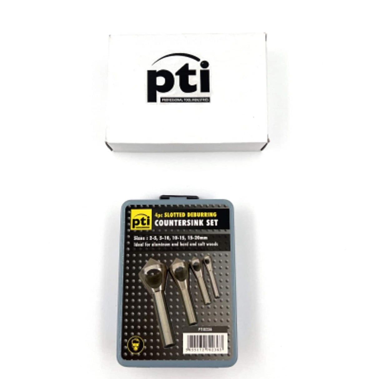 PTI 4 PieceGrooved Taper Deburring Countersink Set