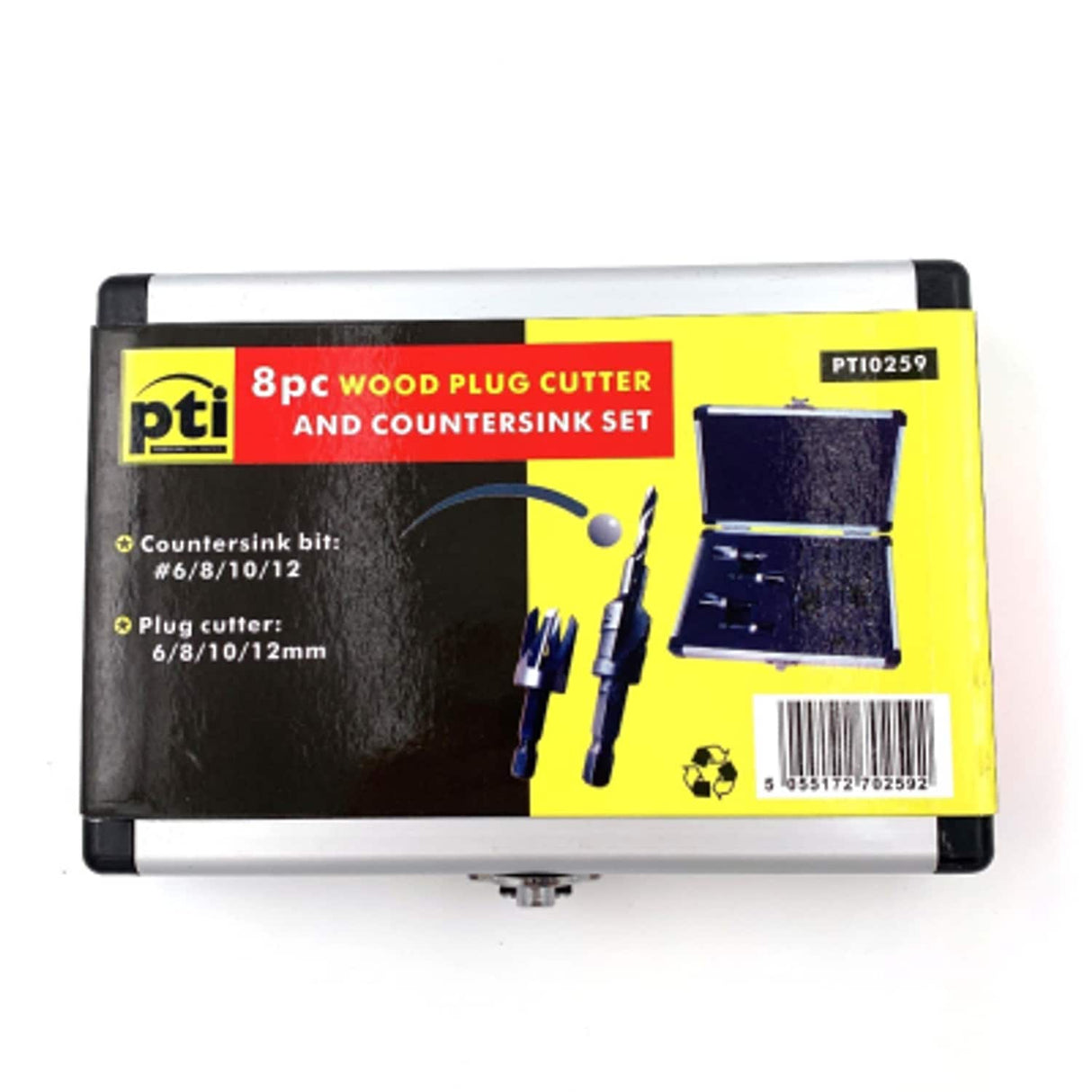 PTI 8 Piece Matching Plug Cutter and Countersink Set