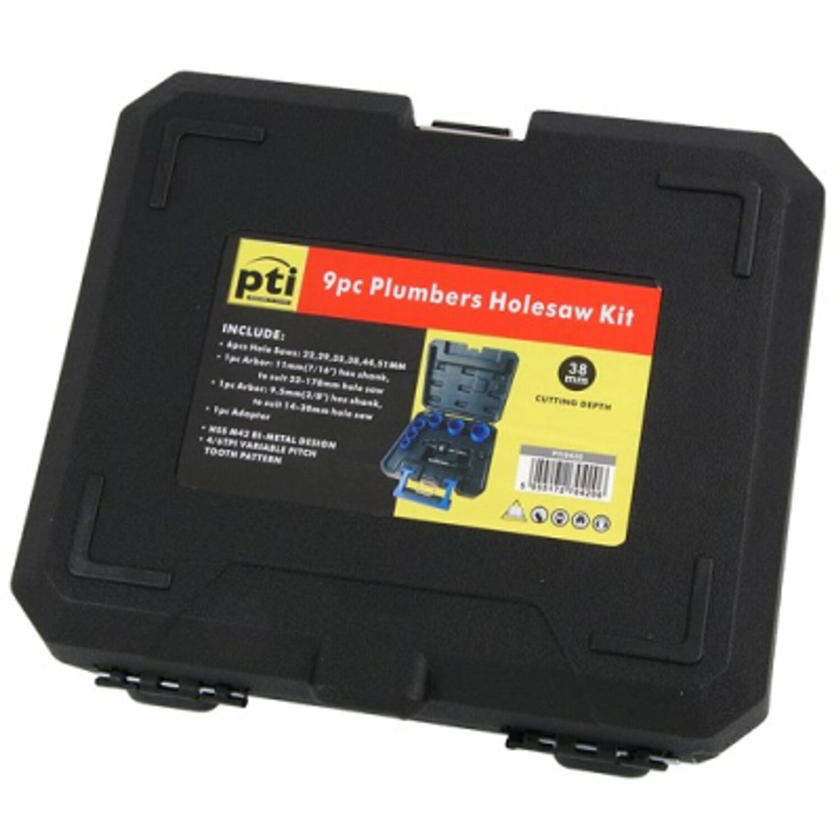 PTI 9 Piece Plumbers Holesaw Kit