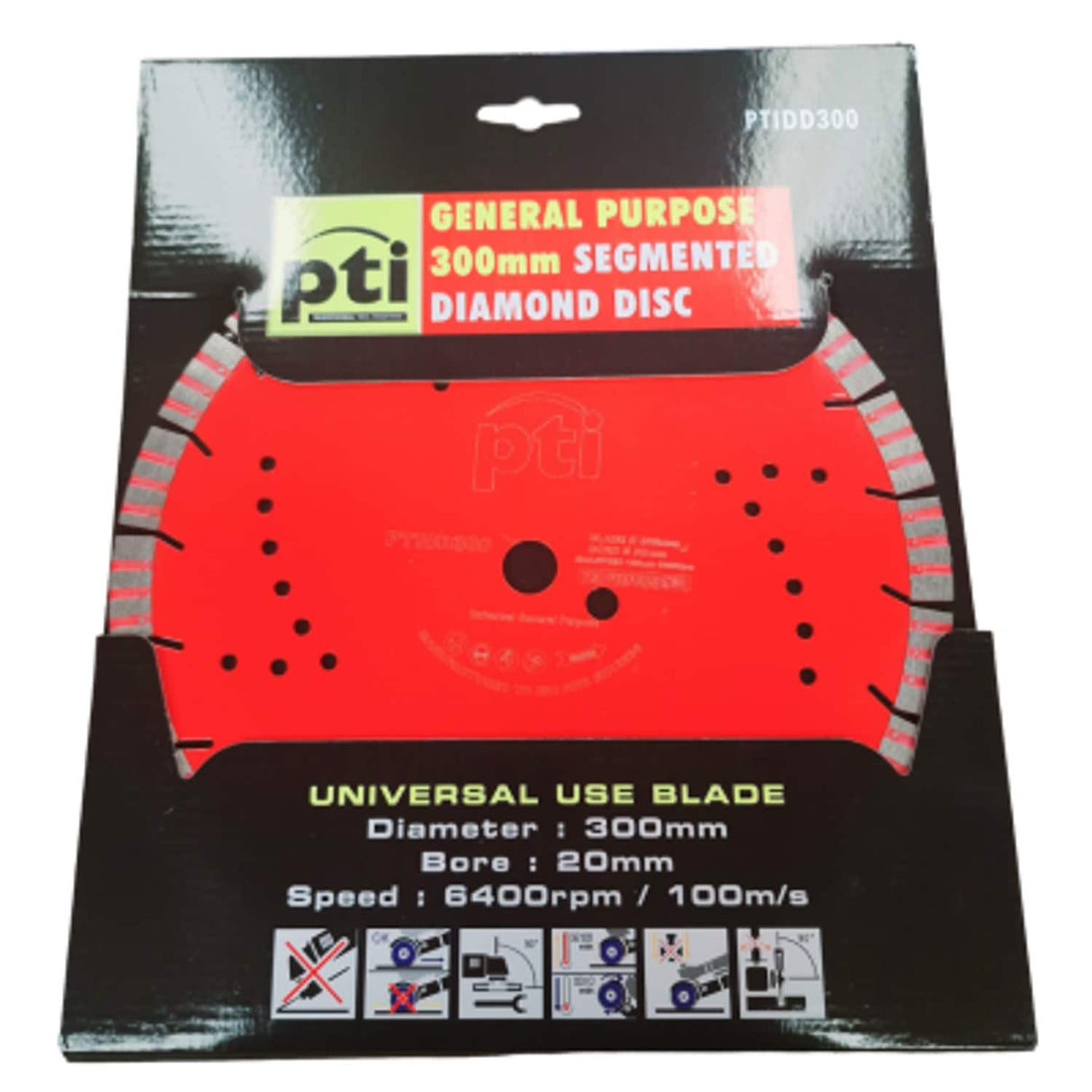 PTI Diamond Disc 15mm Segment 300mm