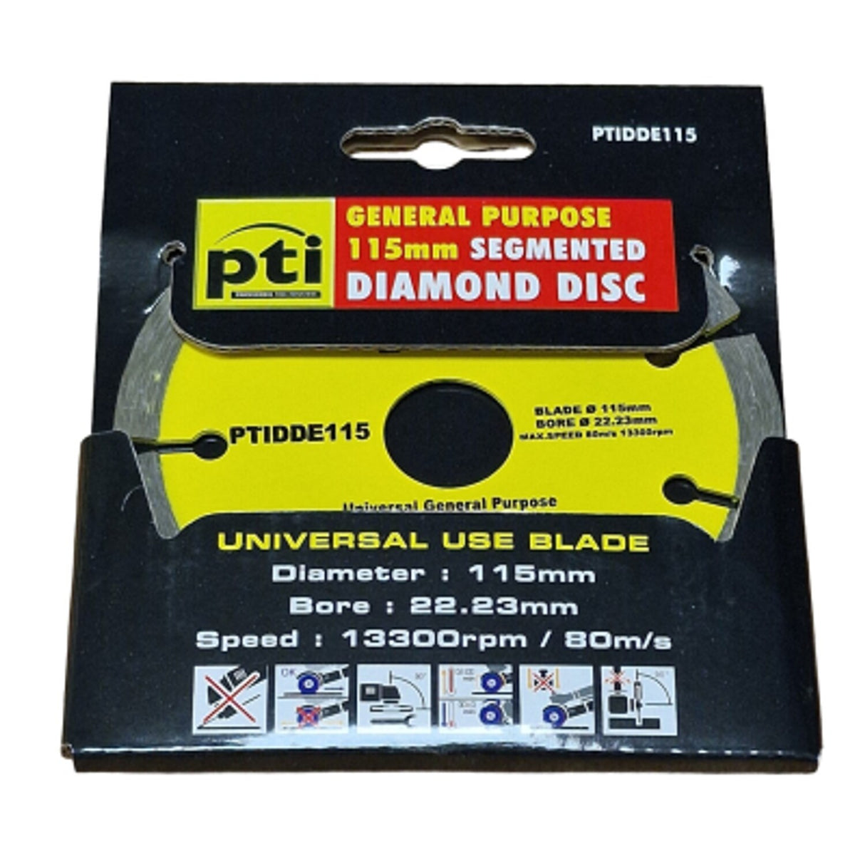 PTI Diamond Disc 7mm Segment 115mm