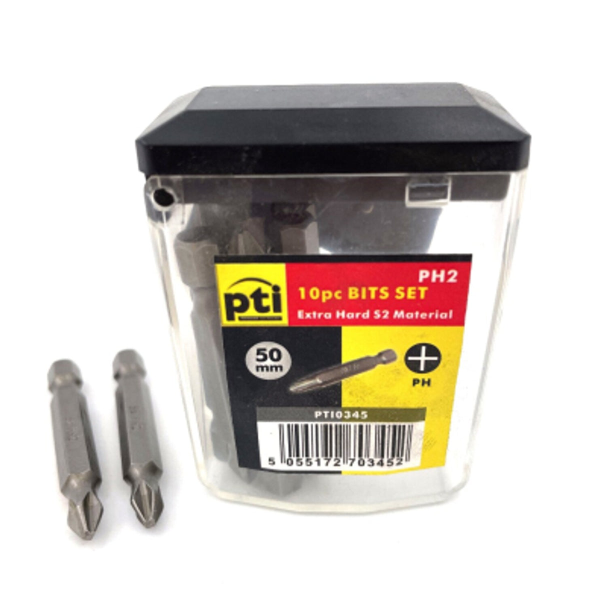PTI PH2 x 50mm Tub of 10 Screwdriver Bits