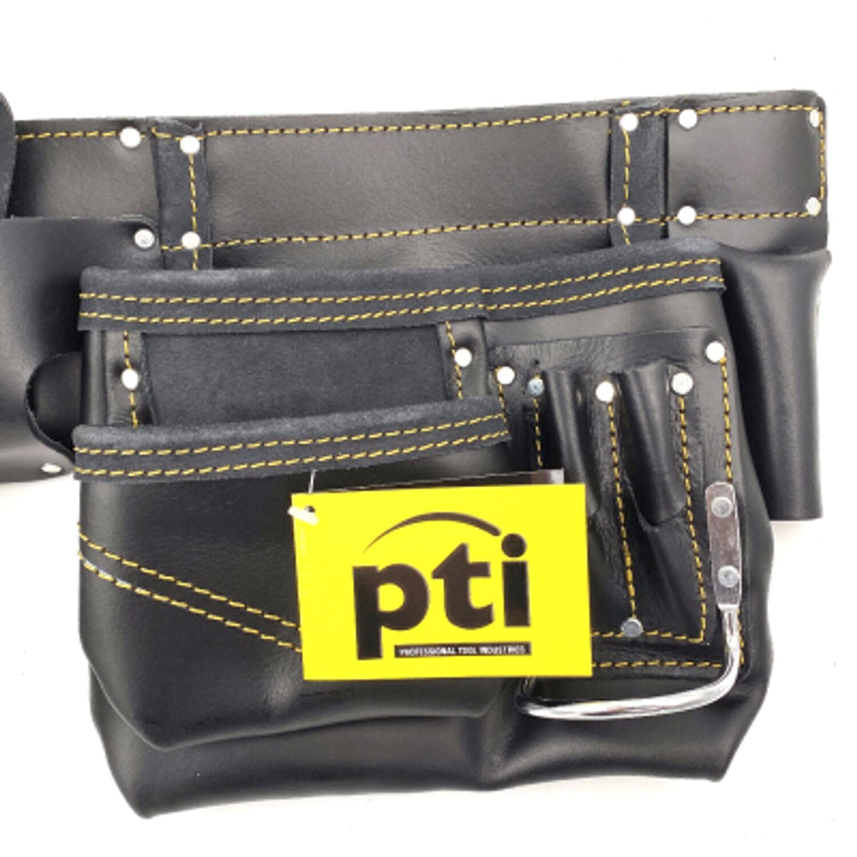 PTI Premium Black Leather Double Carpenter Tool Belt