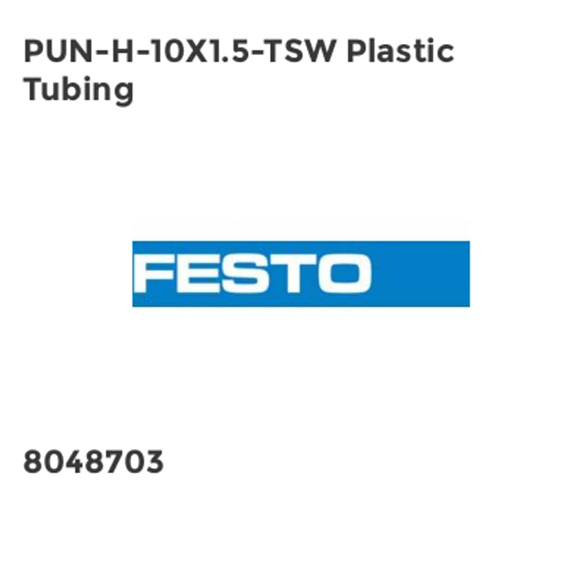 PUN-H-10X1.5-TSW Plastic Tubing
