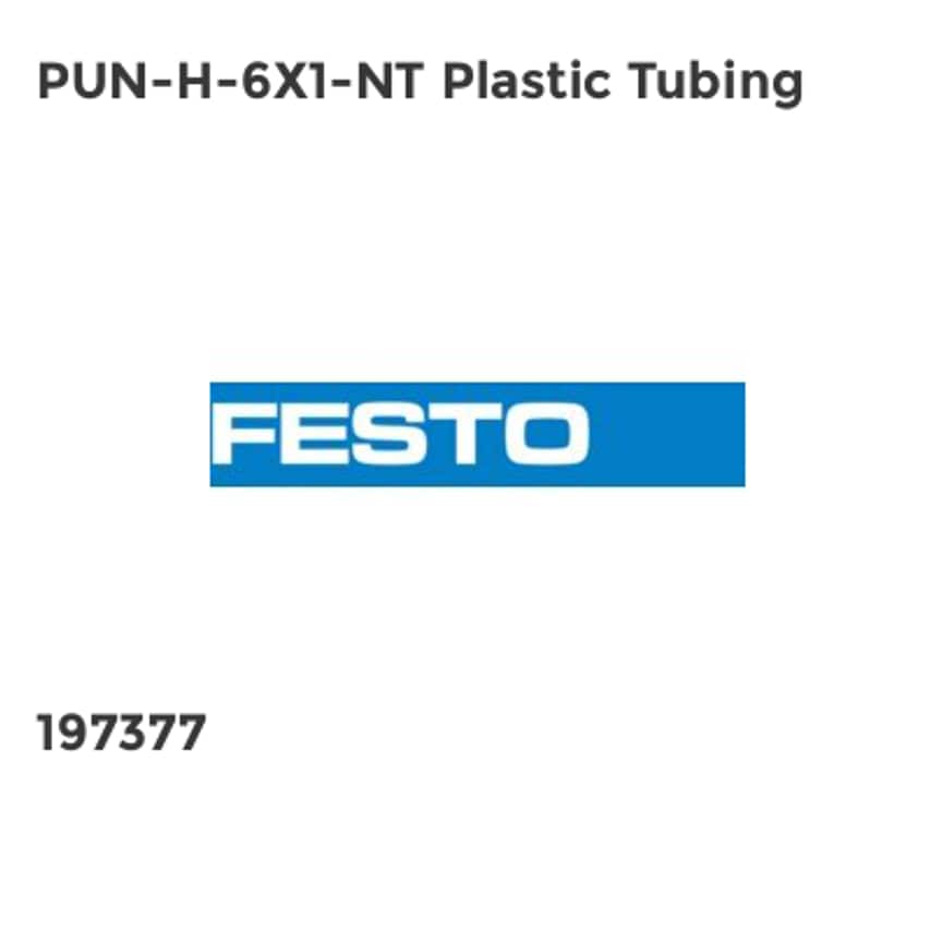 PUN-H-6X1-NT Plastic Tubing