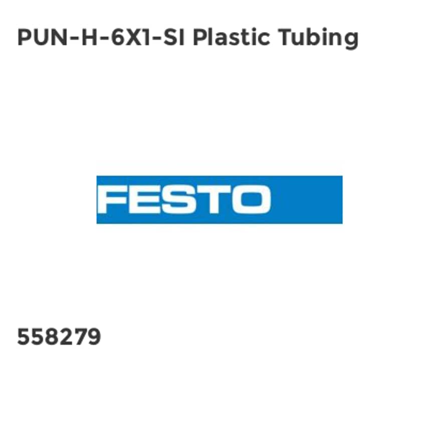 PUN-H-6X1-SI Plastic Tubing