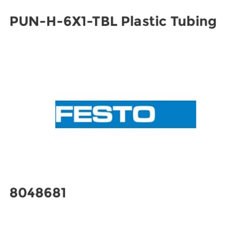 PUN-H-6X1-TBL Plastic Tubing