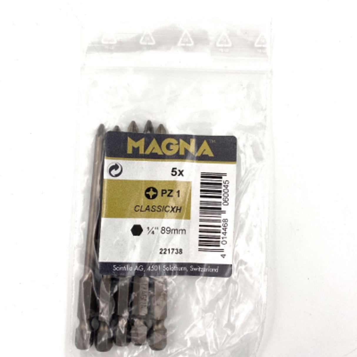 PZ1 x 89mm Extra Hard 1/4in Hex Screwdriver Bit