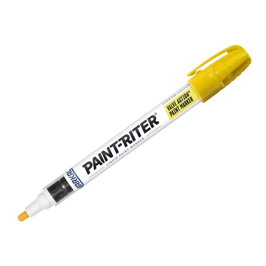 Paint-Riter Valve Action Paint Marker Yellow MKL96801C
