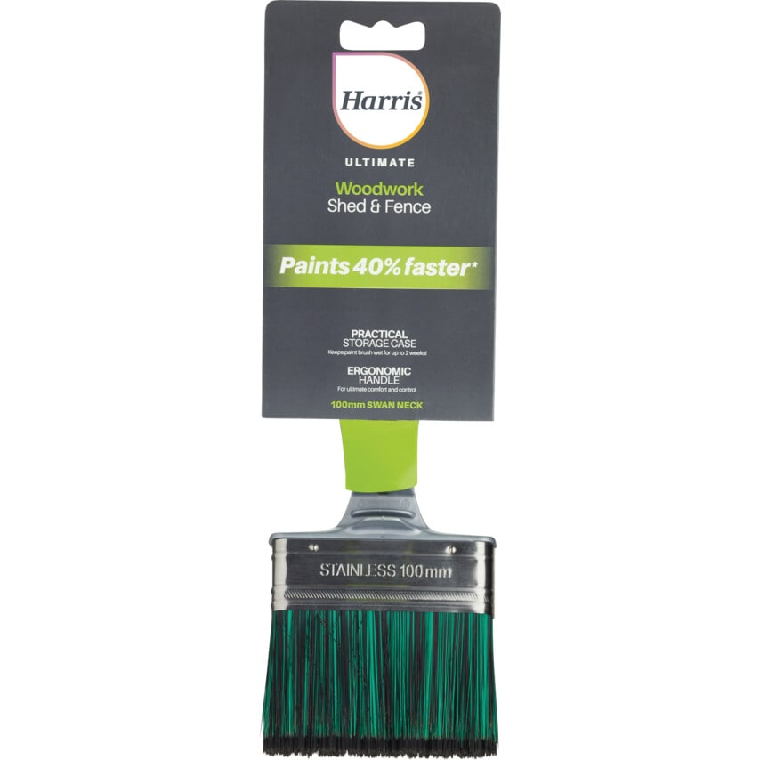 Paint Brush, 100mm Swan Neck, for Shed & Fences