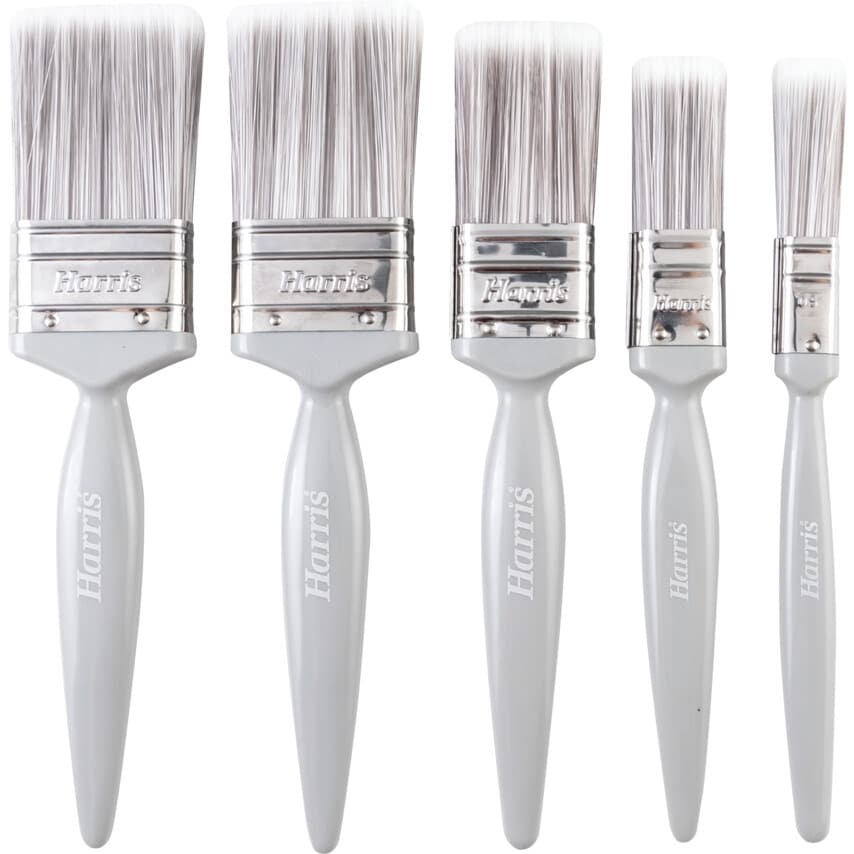 Paint Brush Set, Flat, for Emulsion, Pack of 5