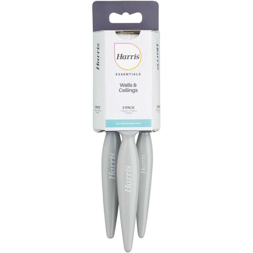 Paint Brush Set, Flat, for Emulsion (Pk-3)